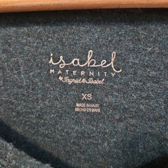 XS Ingrid & Isabel Maternity Women's Teal Long Sleeve Top - Picture 3 of 4